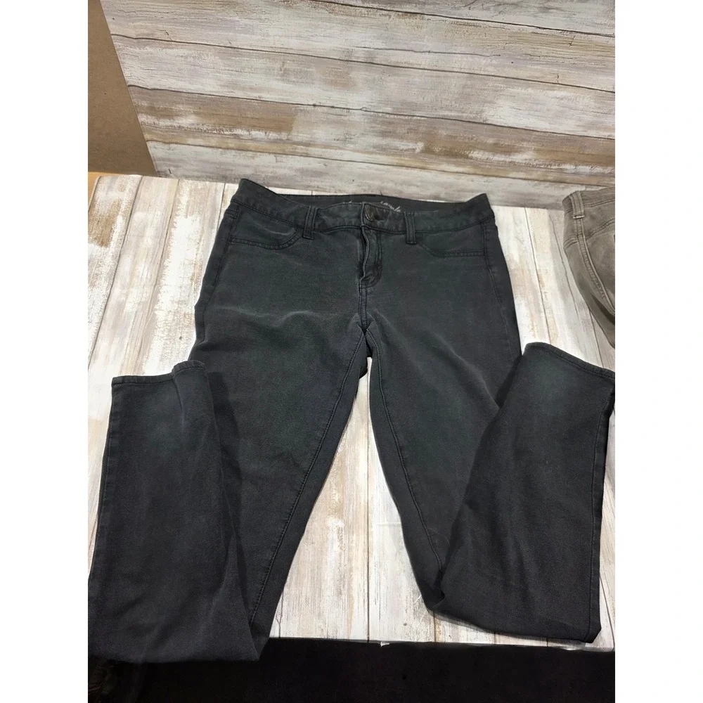 American Eagle Women Lot‎ 10 Super Stretch Black Jeggings & 12 Reg. Green Jeans - Picture 3 of 16